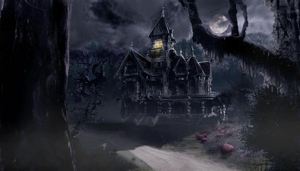 The
Haunted House by croonstreet photoshop resource collected by psd-dude.com from deviantart