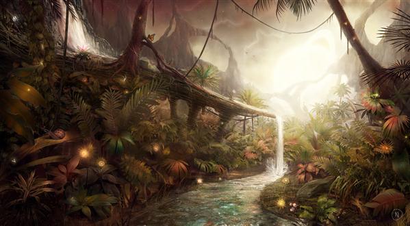 Fantasy Environment Matte Painting Art