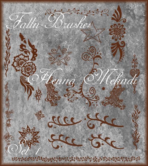 Henna
Mehndi Brushes Set 1 by Falln-Stock photoshop resource collected by psd-dude.com from deviantart