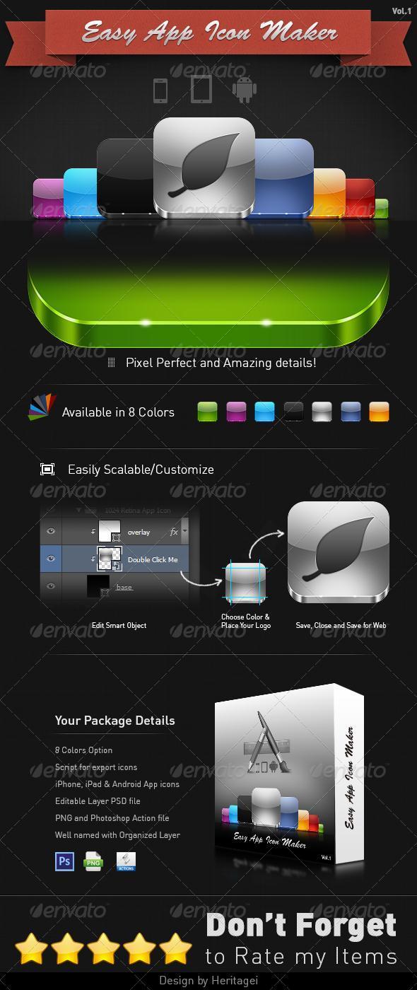 App Icon Maker PSD - Premium