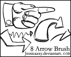 8
 arrow brush by jessicazxy photoshop resource collected by psd-dude.com from deviantart