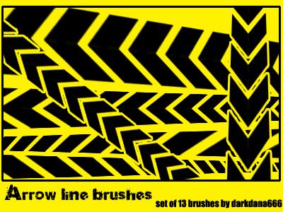 Arrow
 line brushes by darkdana666 photoshop resource collected by psd-dude.com from deviantart