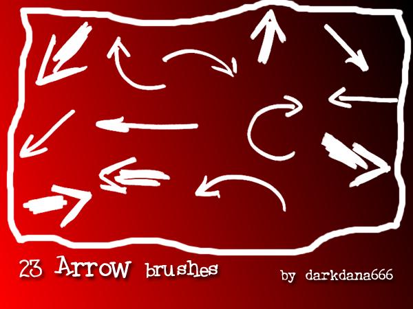Arrow
 pointers brushes by darkdana666 photoshop resource collected by psd-dude.com from deviantart