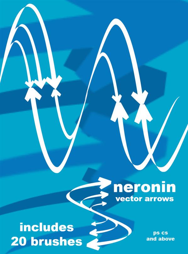 vector
 arrow brush pack by neronin photoshop resource collected by psd-dude.com from deviantart