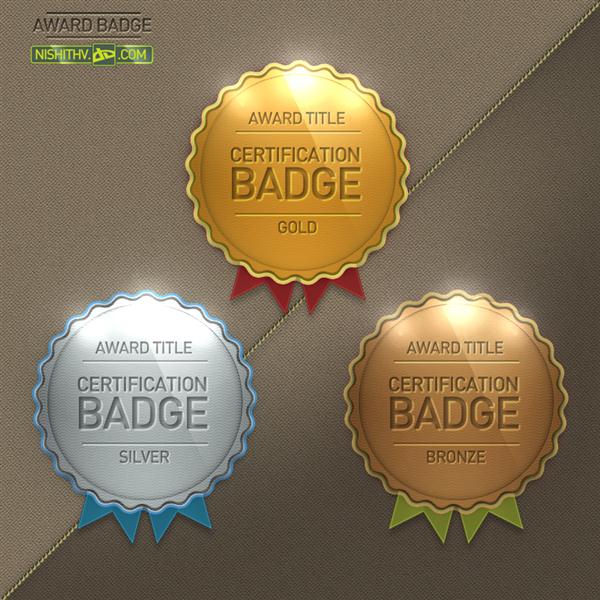 Award Badge PSD by NishithV photoshop resource collected by psd-dude.com from deviantart