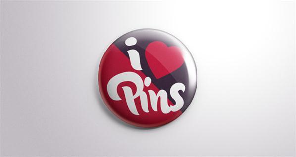 Pin Badge Button PSD File