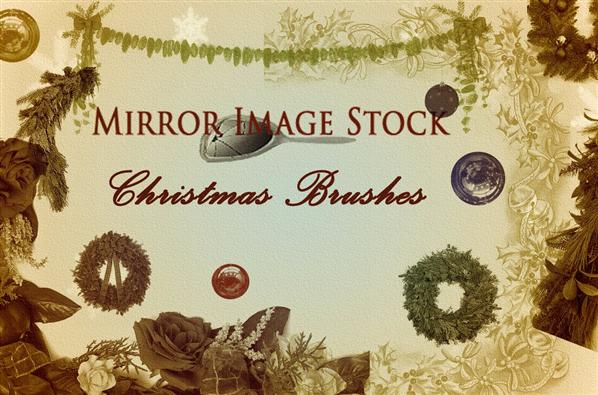 Christmas
 Brushes by mirrorimagestock photoshop resource collected by psd-dude.com from deviantart