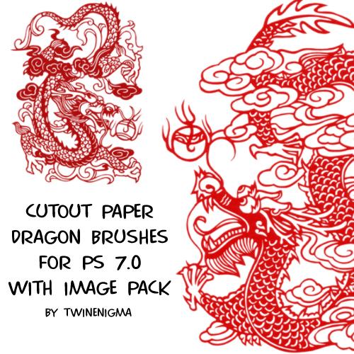 Cutout
Paper Dragon Brushes by TwinEnigma photoshop resource collected by psd-dude.com from deviantart