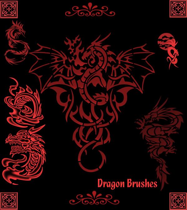 Dragon
Brushes Set 1 by KaiPrincess photoshop resource collected by psd-dude.com from deviantart