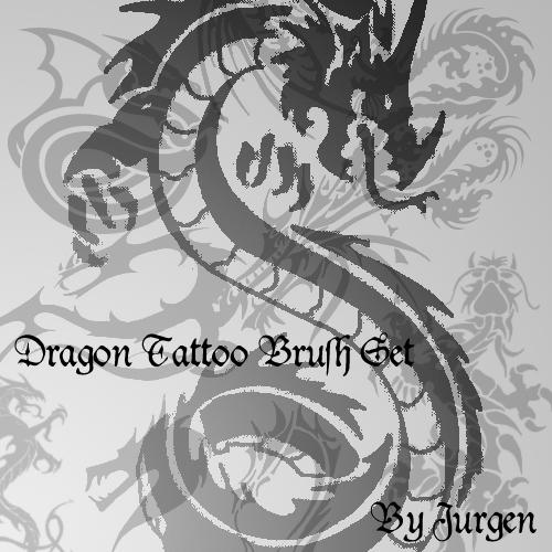 Dragon Tattoo Brush Set by narvils photoshop resource collected by 