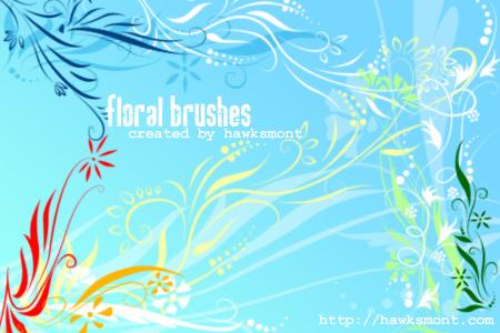 Floral
brushes by hawksmont photoshop resource collected by psd-dude.com from deviantart