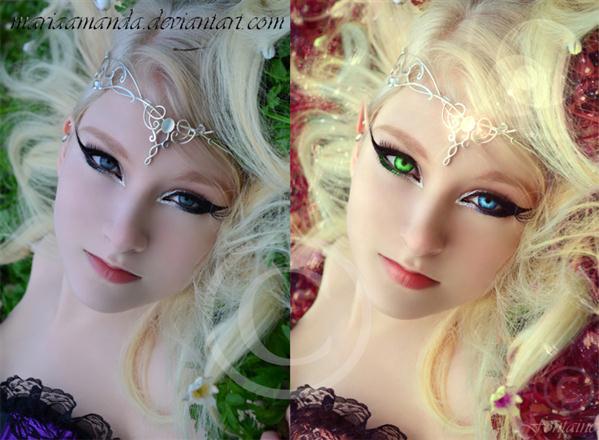 Before and After Fairy Princess Portrait