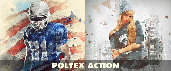 Polyex Low Poly Photo Effect Action