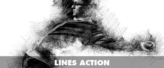 Sketch Lines Photoshop Action Tool