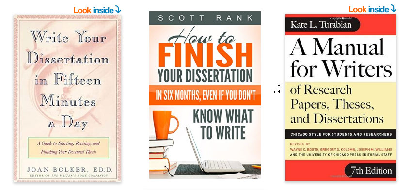 Amazon Books on how to write a dissertation