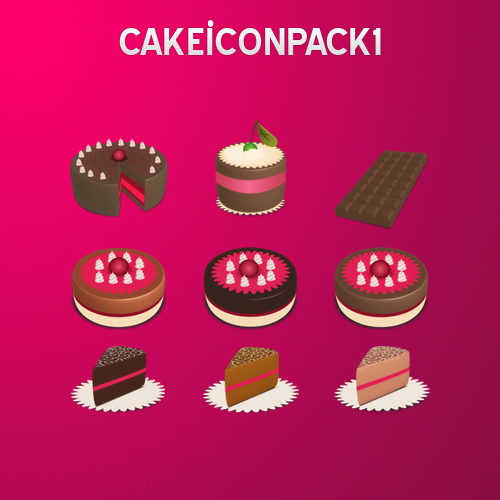 cakeiconpack1 by snmsnl photoshop resource collected by psd-dude.com from deviantart