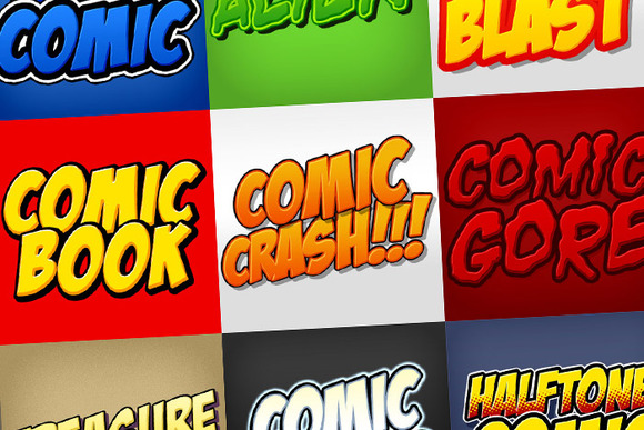Comic Book Photoshop Styles Pack