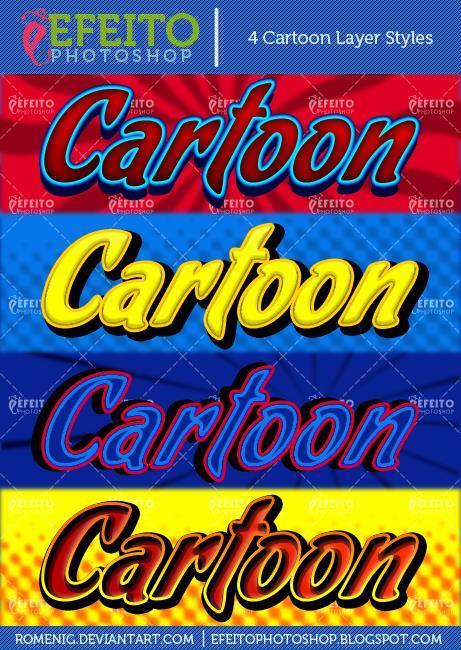 Free Cartoon Photoshop Layer Styles