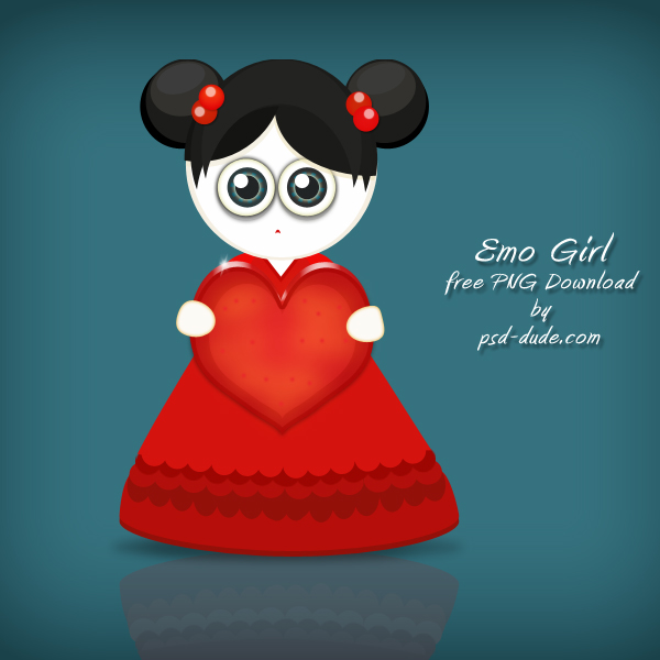 heart broken emo girls. Emo Cartoon Girl by psd-dude