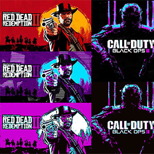 Video Game Wallpapers Transformed To CGA Graphics Using Photoshop psd-dude.com Resources