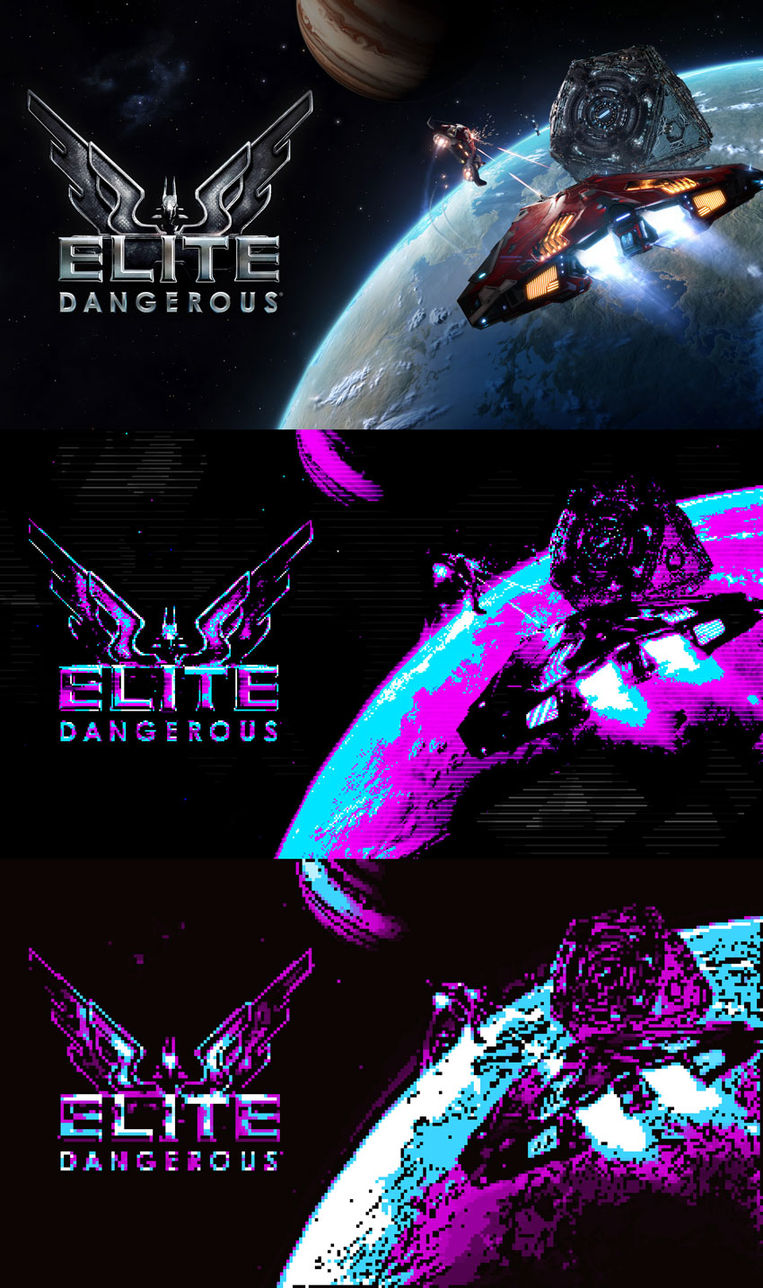 CGA Colors Wallpaper Elite Dangerous