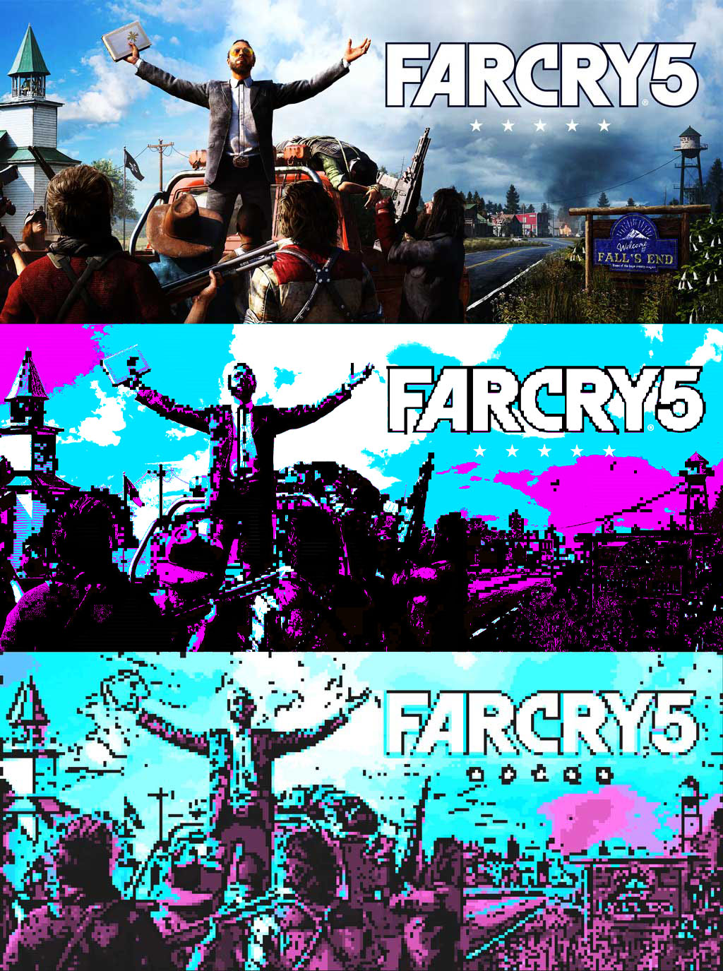 Farcry 5 Pixel Art With CGA Colors