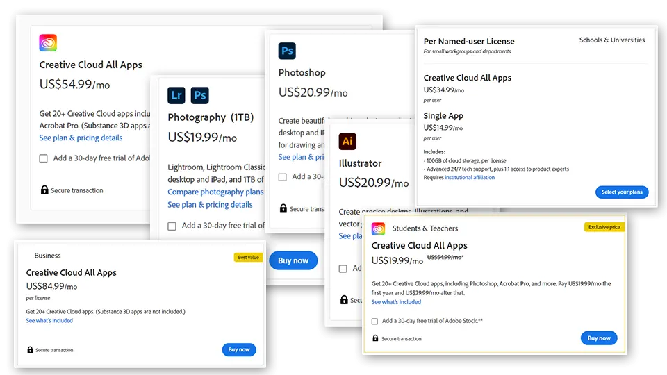 adobe cheaper