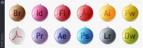 Adobe
 CS3 Icons xMas style by iixo photoshop resource collected by psd-dude.com from deviantart