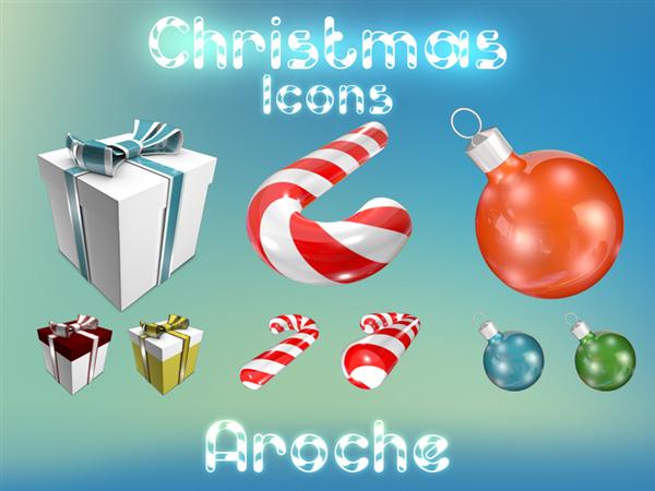 Christmas
 Icons by aroche photoshop resource collected by psd-dude.com from deviantart