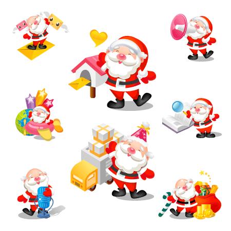 Santa
 icons by mid-nights photoshop resource collected by psd-dude.com from deviantart