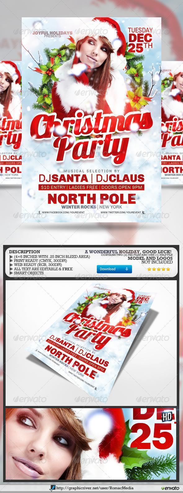 Christmas Club DJ Party Flyer in HD