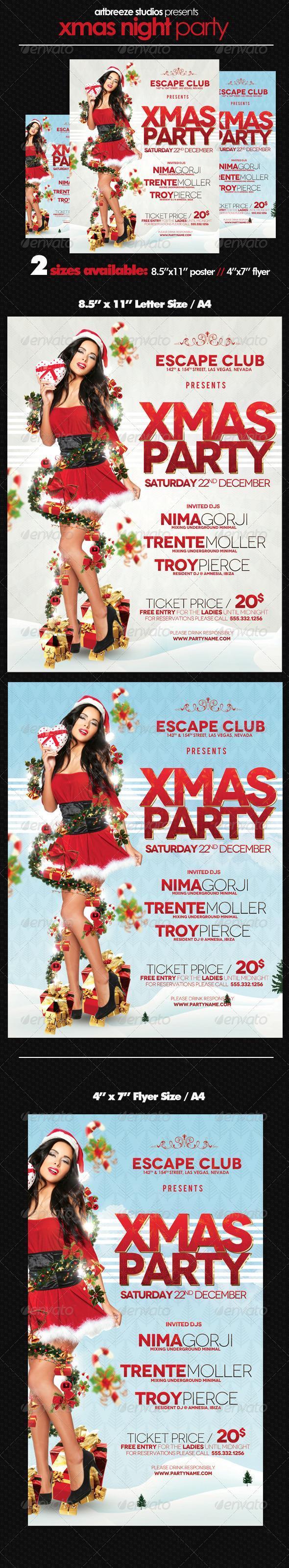 Xmas Night Party Flyer Template