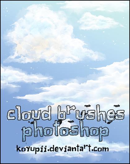CLOUD BRUSHES by koyupii photoshop resource collected by psd-dude.com from deviantart