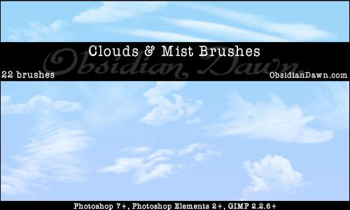 Clouds Mist Photoshop Brushes by redheadstock photoshop resource collected by psd-dude.com from deviantart