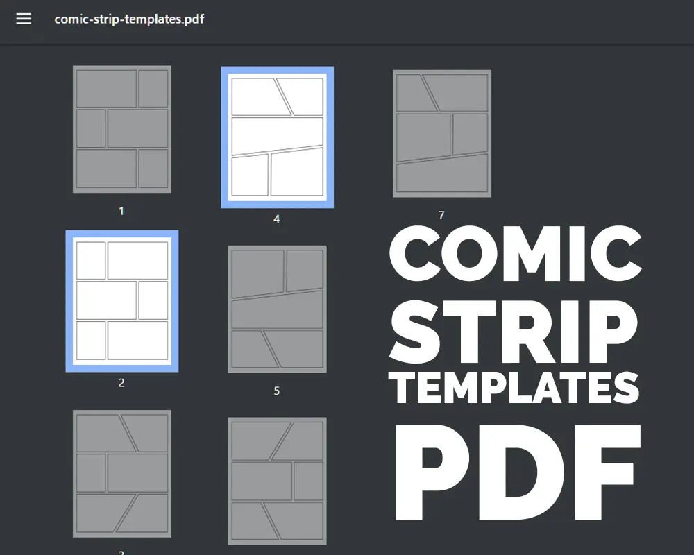 Comic Strip Templates PDF
