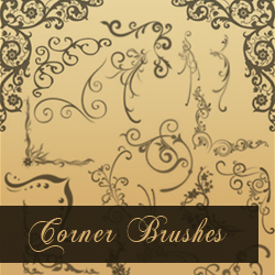 Corner <span class='searchHighlight'>Brushes</span> for Photoshop psd-dude.com Resources