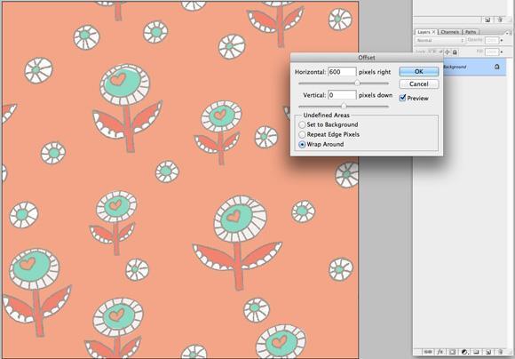 Repeat pattern in Photoshop