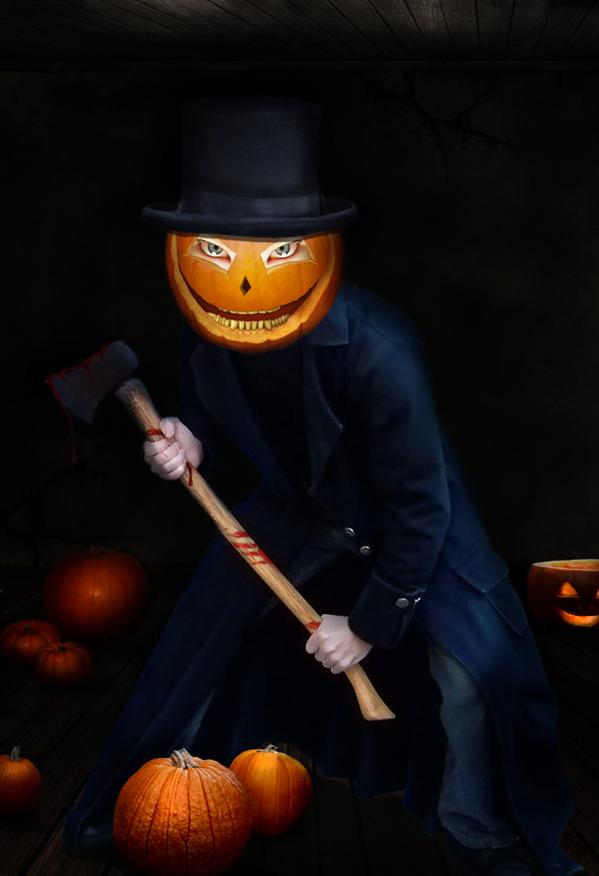 The Halloween Killer Pumpkin by PsdDude photoshop resource collected by psd-dude.com from deviantart