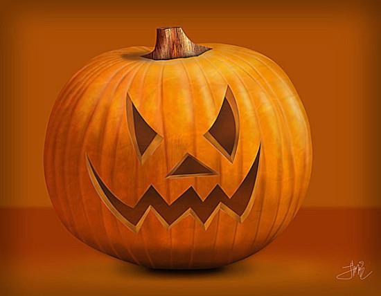 Draw Halloween pumpkin in Photoshop