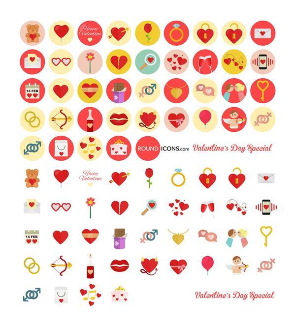 40 valentines icons (FREE)
