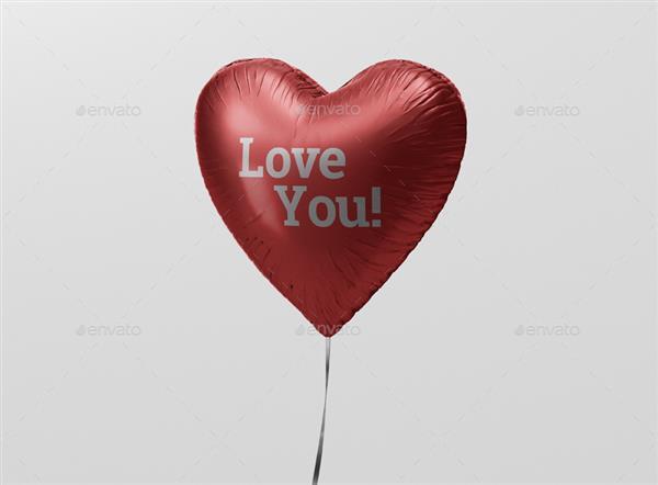 Heart Balloon Mockup (PREMIUM)