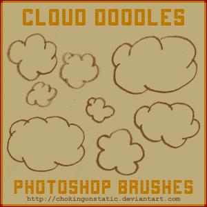 cloud
 brushes by chokingonstatic photoshop resource collected by psd-dude.com from deviantart