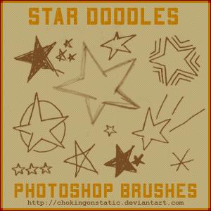 star
 brushes by chokingonstatic photoshop resource collected by psd-dude.com from deviantart