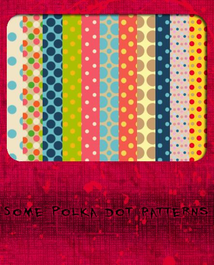 Some Polka dot patterns by EleanorMorgan photoshop resource collected by psd-dude.com from deviantart