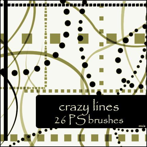 crazy lines brushes by szuia photoshop resource collected by psd-dude.com from deviantart