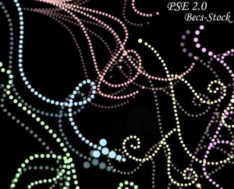 Dotted Swirl Brushes for PSE 2 by Becs-Stock photoshop resource collected by psd-dude.com from deviantart