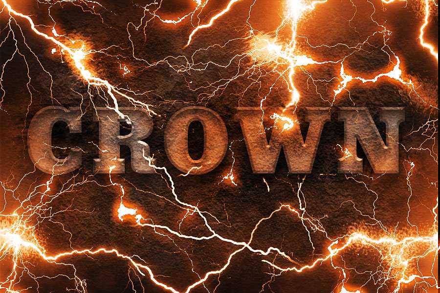 Electric Lightning Text Effect In