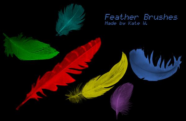 Feather
 Brushes by phoenixity photoshop resource collected by psd-dude.com from deviantart