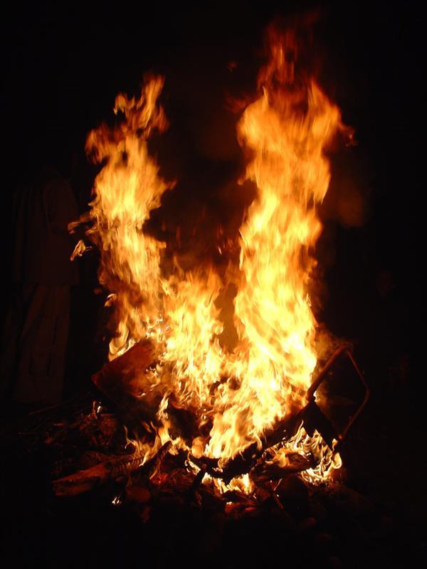 Big Campfire Stock Image