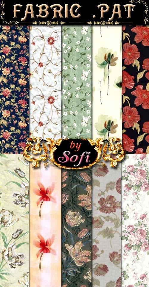 Floral
 Fabric Patterns by sofi01 photoshop resource collected by psd-dude.com from deviantart